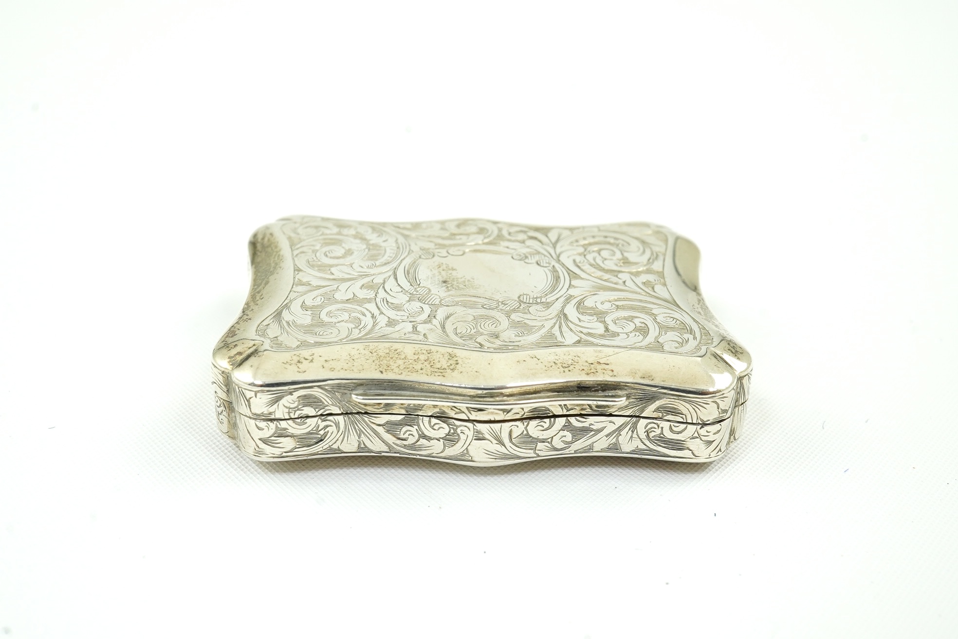 An early Victorian engraved silver vinaigrette, by William Simpson